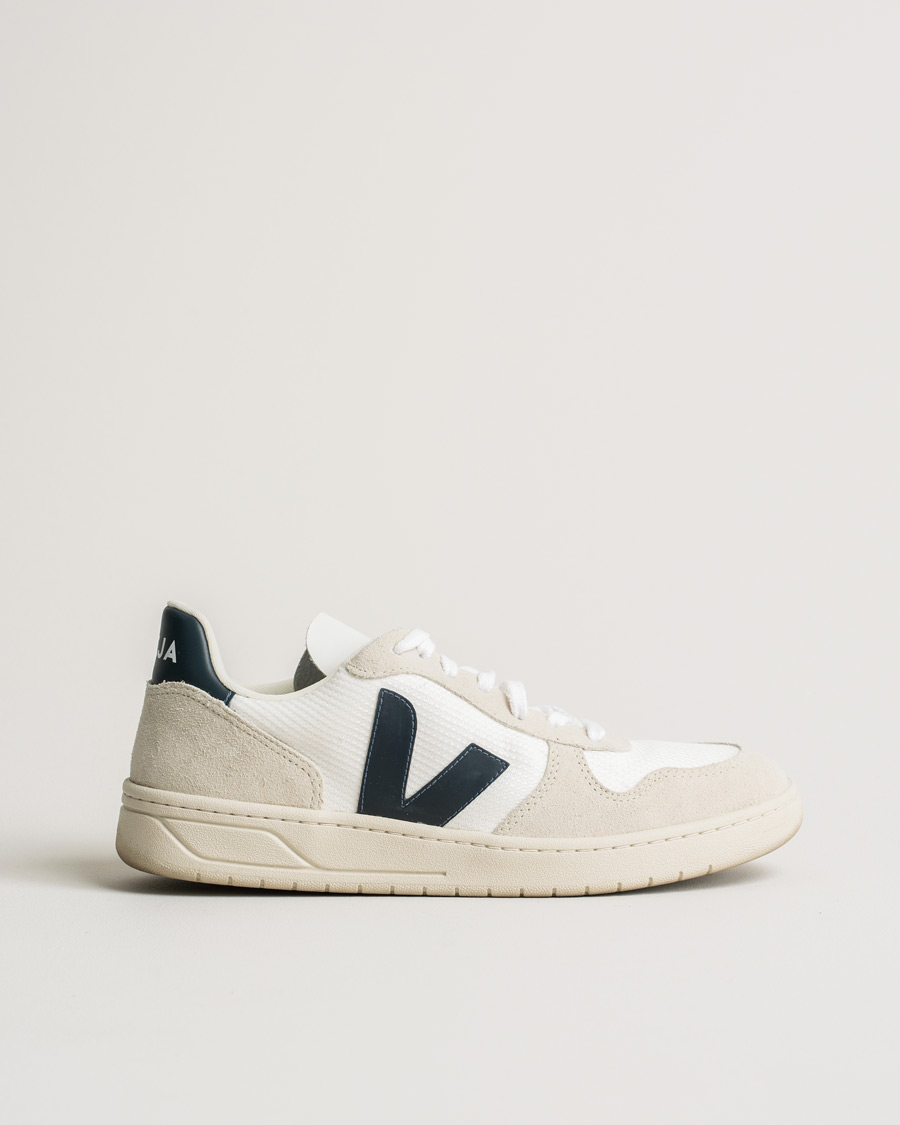 Herren | Veja V-10 Mesh Sneaker White Nautico | Pre-owned | Veja V-10 Mesh Sneaker White Nautico