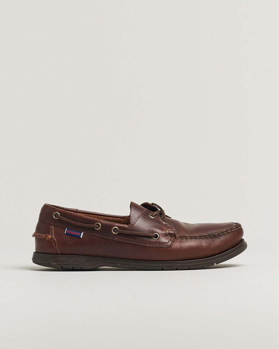 Herren | Sebago Endeavor Oiled Leather Boat Shoe Brown | Pre-owned | Sebago Endeavor Oiled Leather Boat Shoe Brown