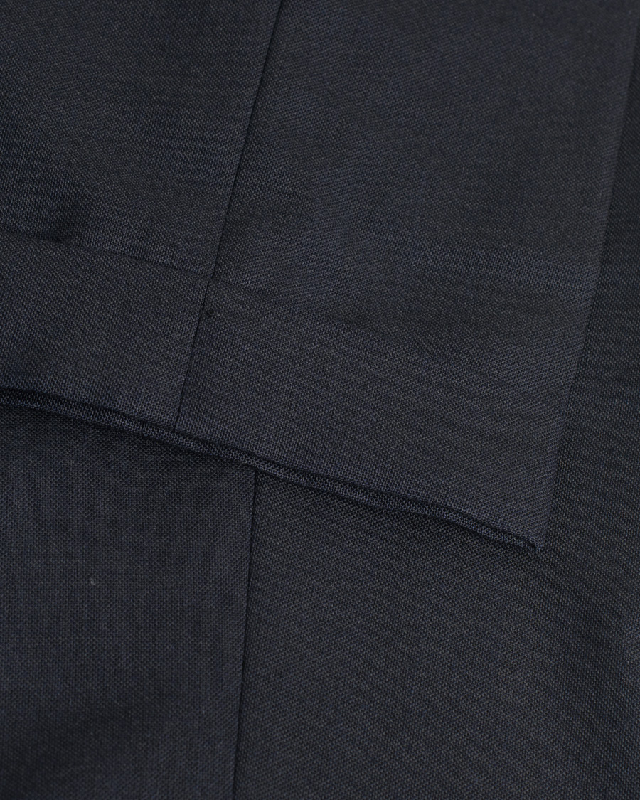 Herren | Berg&Berg Arnold Pleated Side Adjuster Wool Trousers Navy 48 | Pre-owned | Berg&Berg Arnold Pleated Side Adjuster Wool Trousers Navy 48