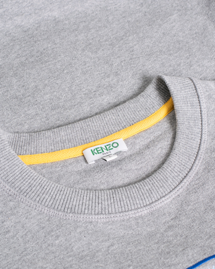 Herren | Kenzo Tiger Valentine Sweatshirt Light Grey | Pre-owned | Kenzo Tiger Valentine Sweatshirt Light Grey