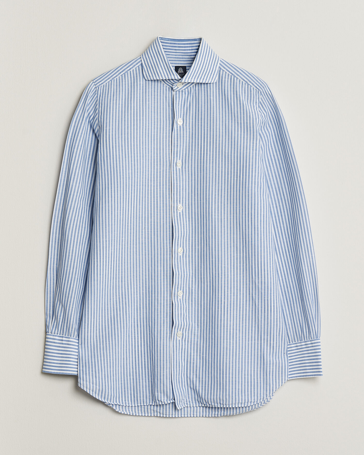 Herren | Finamore Napoli Slim Fit Shirt Blue Stripe 38 - S | Pre-owned | Finamore Napoli Slim Fit Shirt Blue Stripe 38 - S