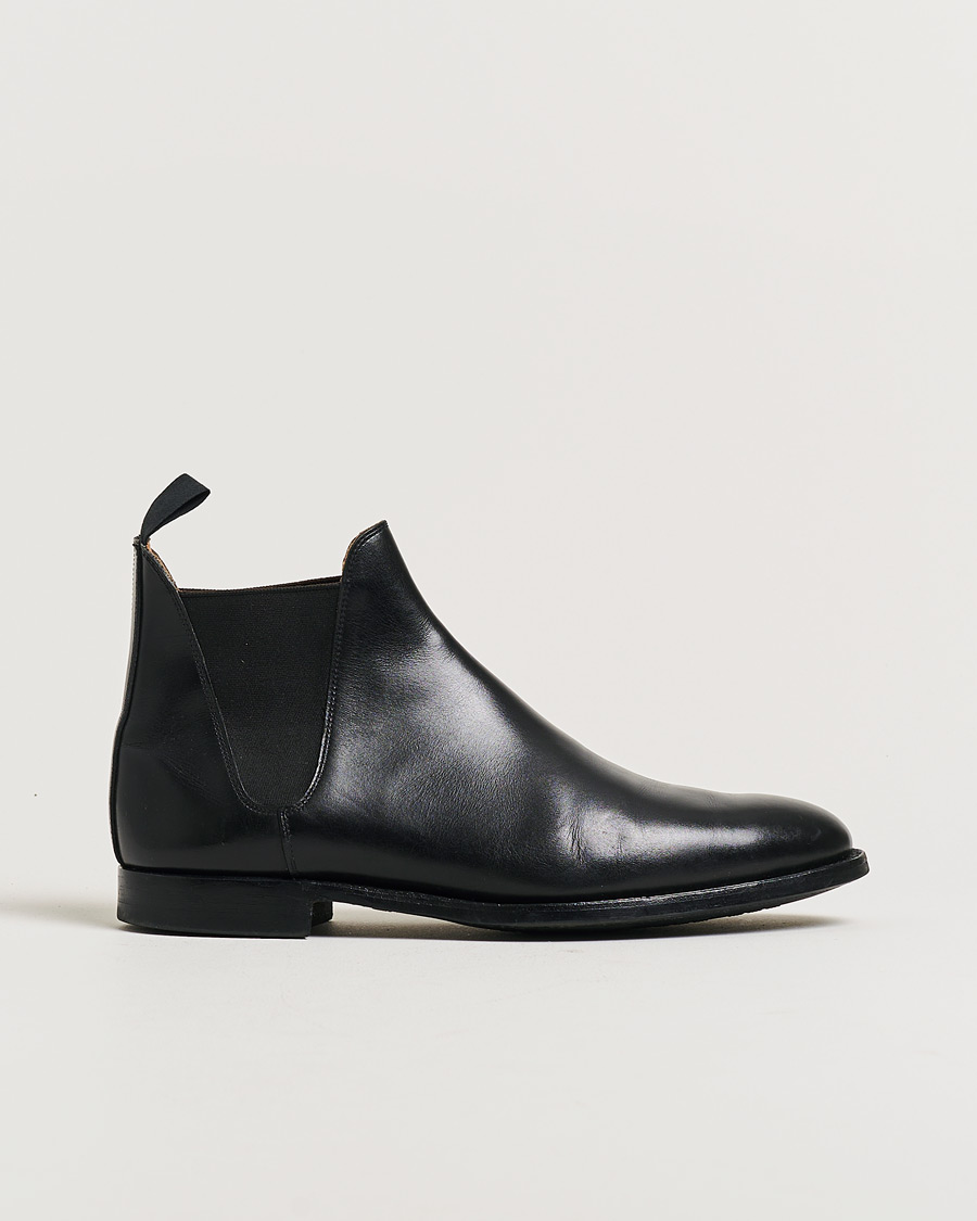 Herren | Pre-owned Rahmengenähte Schuhe | Pre-owned | Crockett & Jones Chelsea 8 City Sole Black Calf UK8 - EU42