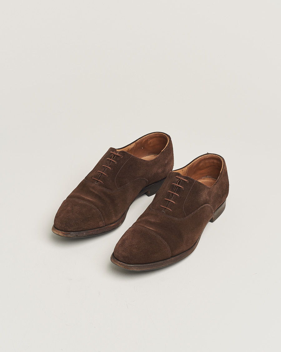Herren | Pre-owned Schuhe | Pre-owned | Crockett & Jones Connaught Dark Brown Suede UK10,5 - EU44,5