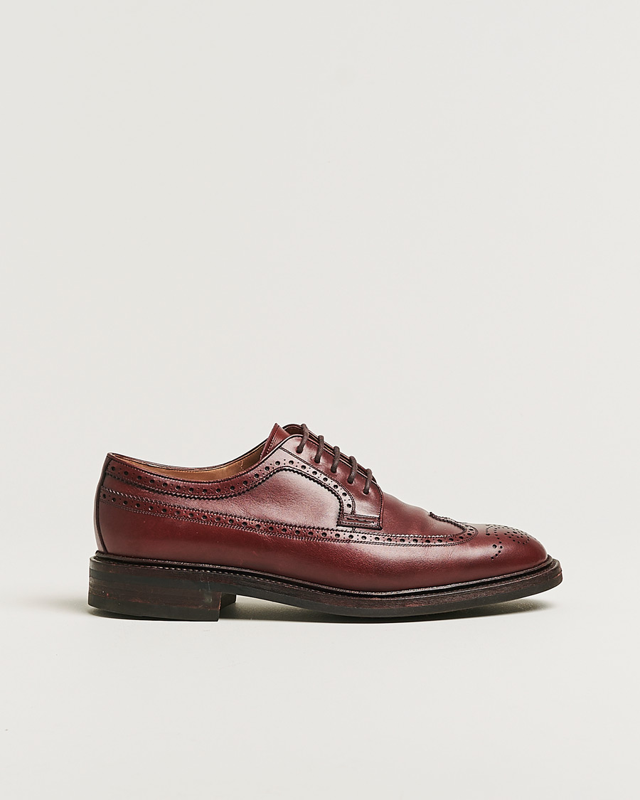 Herren | Pre-owned Schuhe | Pre-owned | Carmina Longwing Derby Shoes 532 Burgundy Calf UK7,5 - EU41