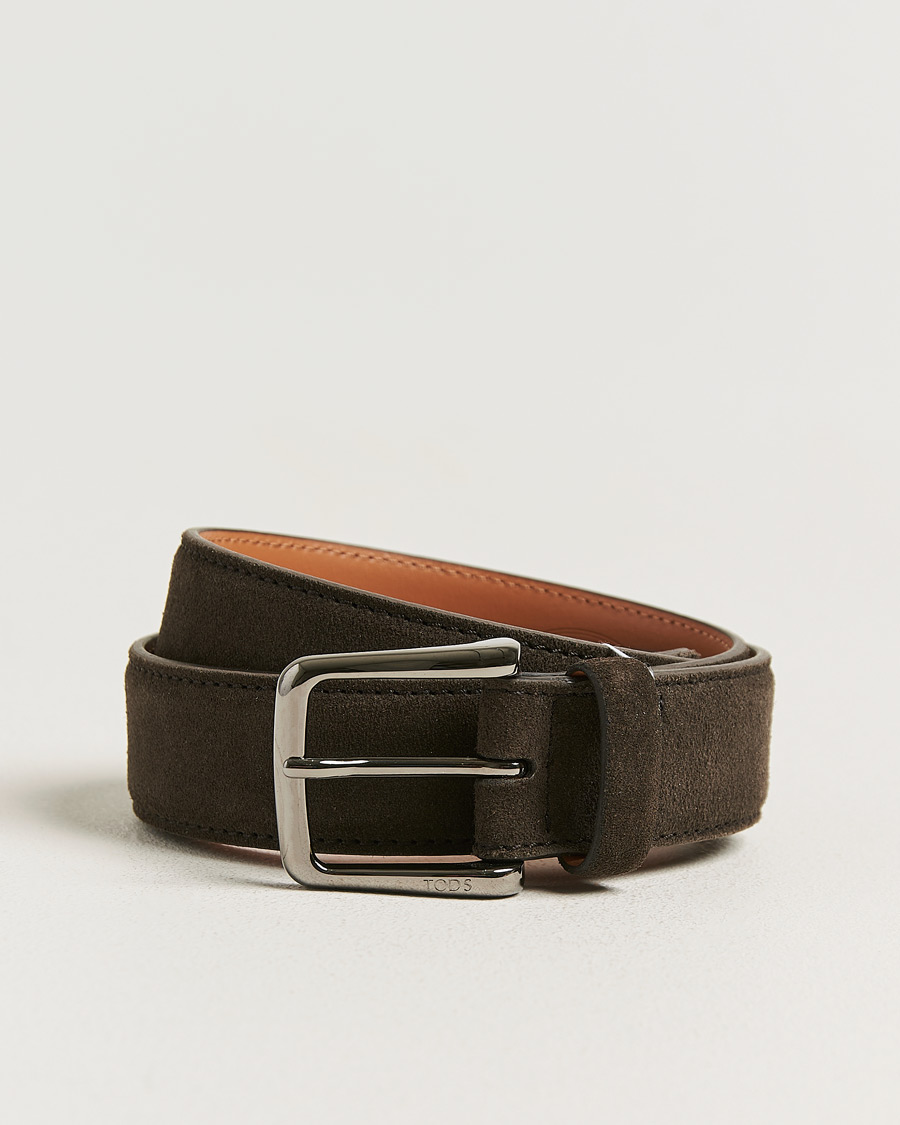 Herren | Pre-owned Accessoires | Pre-owned | Tod's Suede 3,5 cm Belt Brown 95