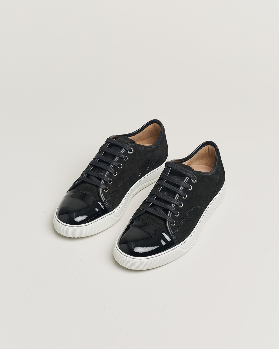 Herren | Lanvin DBB1 Patent Cap Toe Sneaker Black | Pre-owned | Lanvin DBB1 Patent Cap Toe Sneaker Black