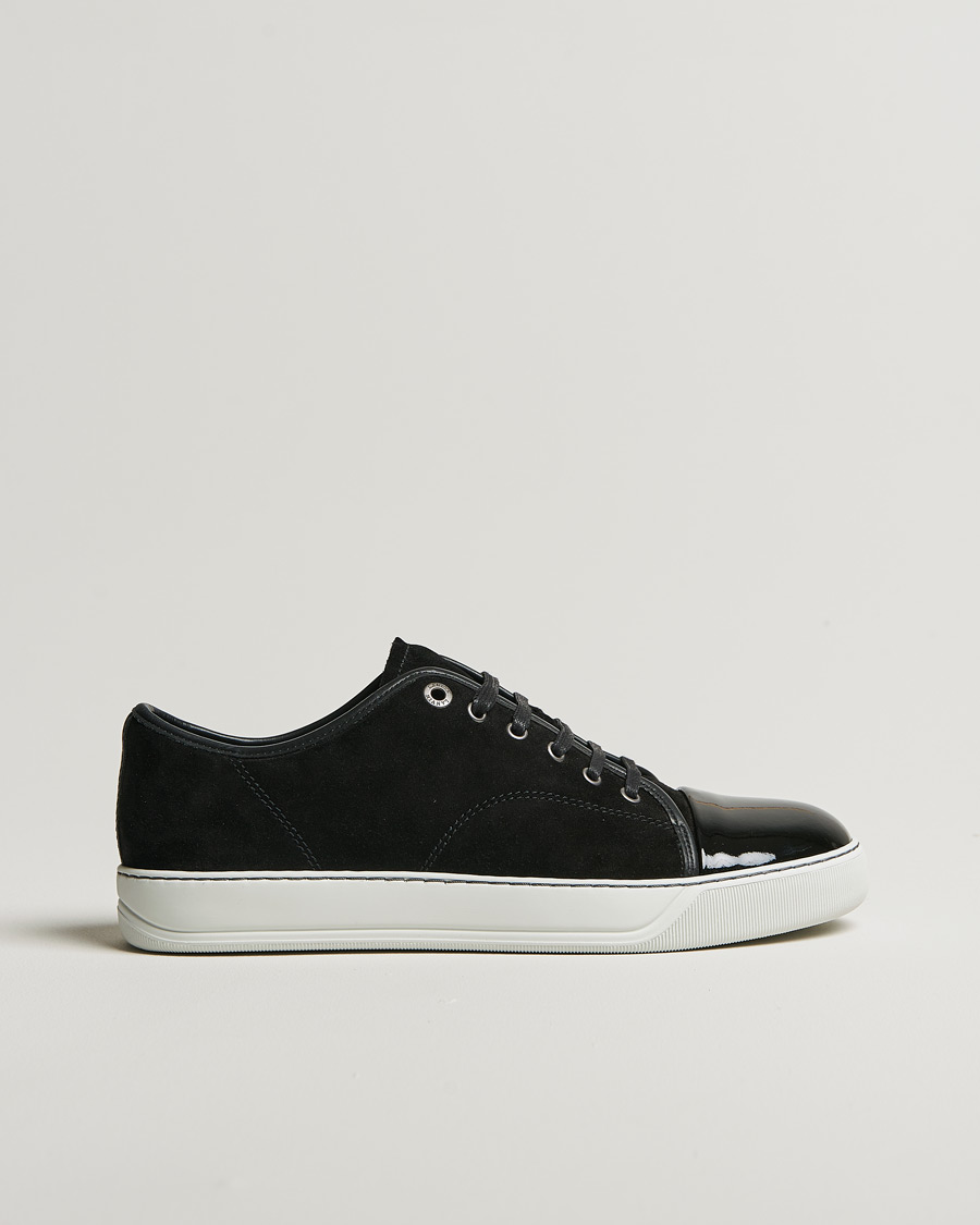 Herren | Lanvin Patent Cap Toe Sneaker Black | Pre-owned | Lanvin Patent Cap Toe Sneaker Black