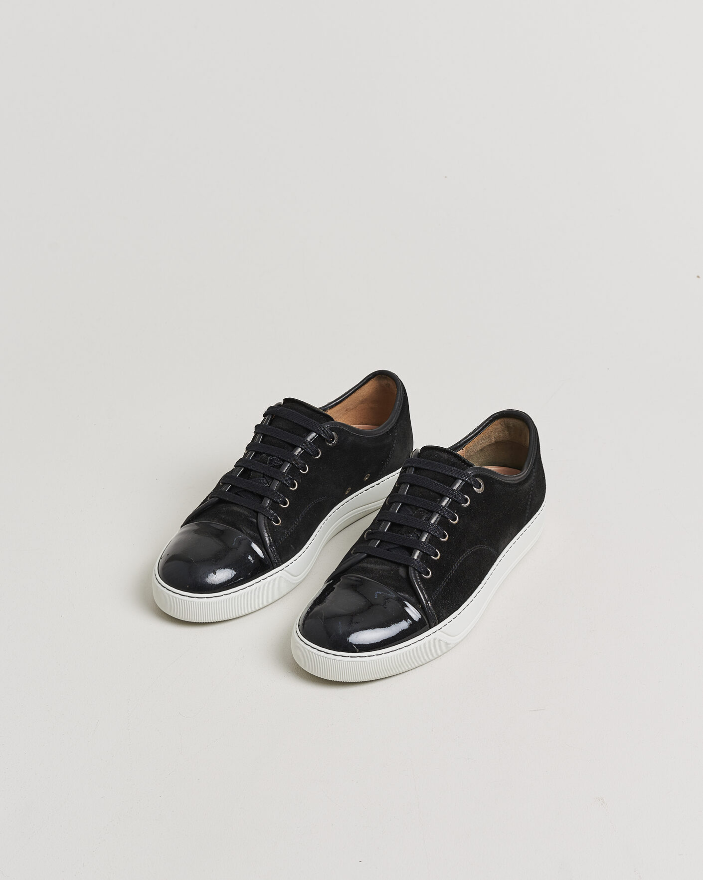 Herren | Pre-owned Schuhe | Pre-owned | LanvinDBB1 Patent Cap Toe SneakerBlackUK9 - EU43