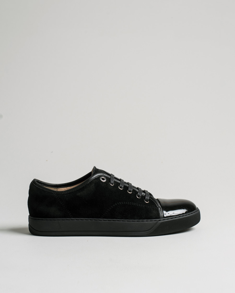 Herren | Lanvin Patent Cap Toe Sneaker Black/Black | Pre-owned | Lanvin Patent Cap Toe Sneaker Black/Black
