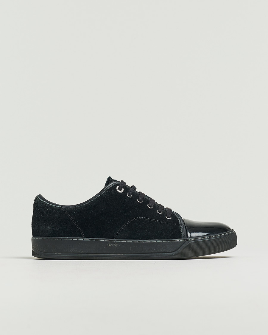 Herren | Lanvin Patent Cap Toe Sneaker Black/Black | Pre-owned | Lanvin Patent Cap Toe Sneaker Black/Black