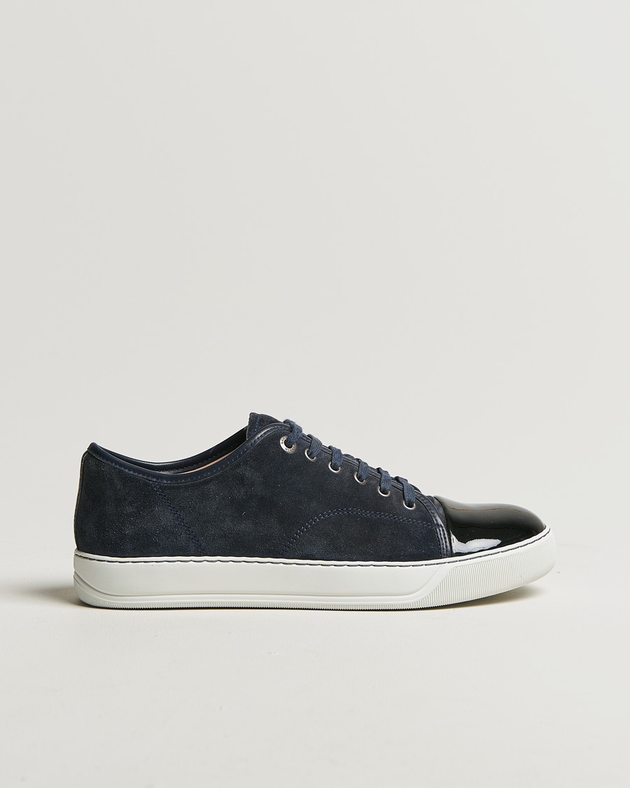 Herren | Lanvin Patent Cap Toe Sneaker Navy | Pre-owned | Lanvin Patent Cap Toe Sneaker Navy