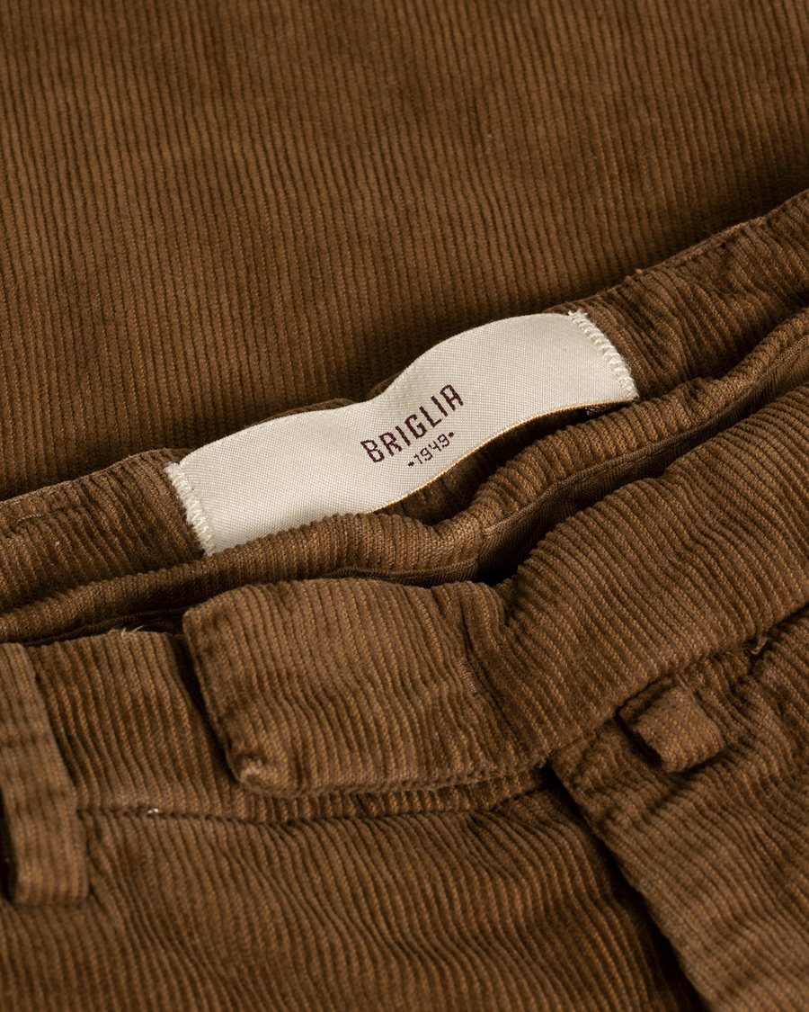Herren | Hosen | Pre-owned | Briglia 1949 Slim Fit Corduroy Trousers Light Brown 48