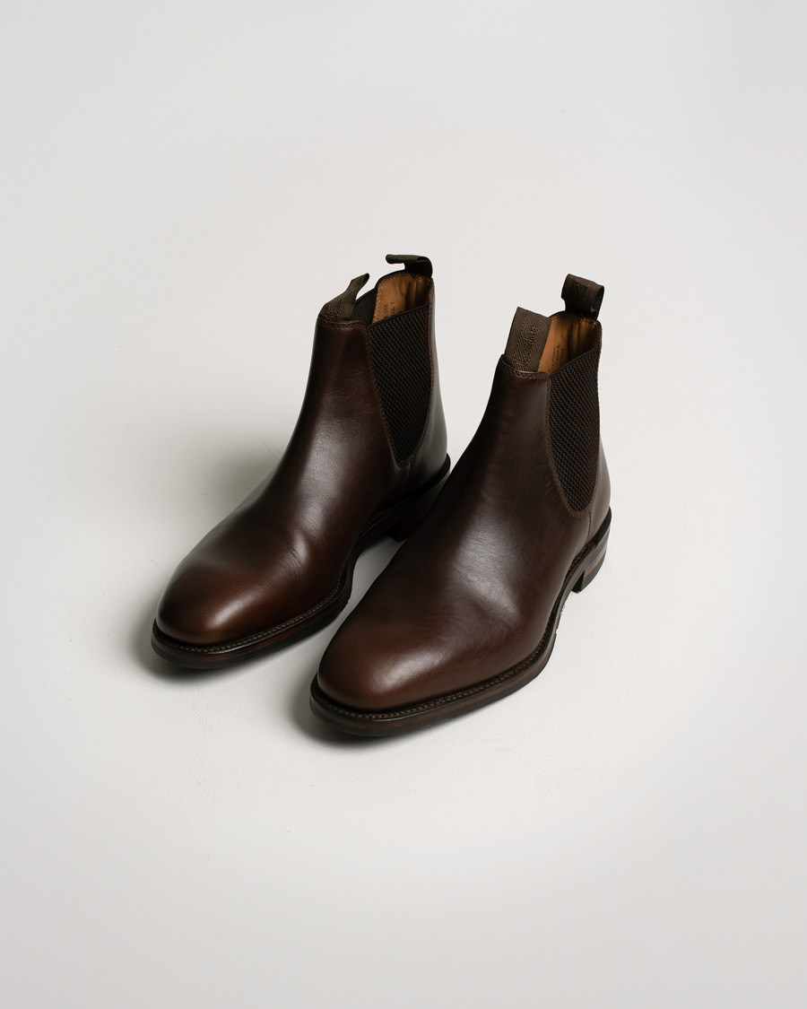 Herren | Loake 1880 Chatsworth Chelsea Boot Dk Brown Waxy Calf | Pre-owned | Loake 1880 Chatsworth Chelsea Boot Dk Brown Waxy Calf