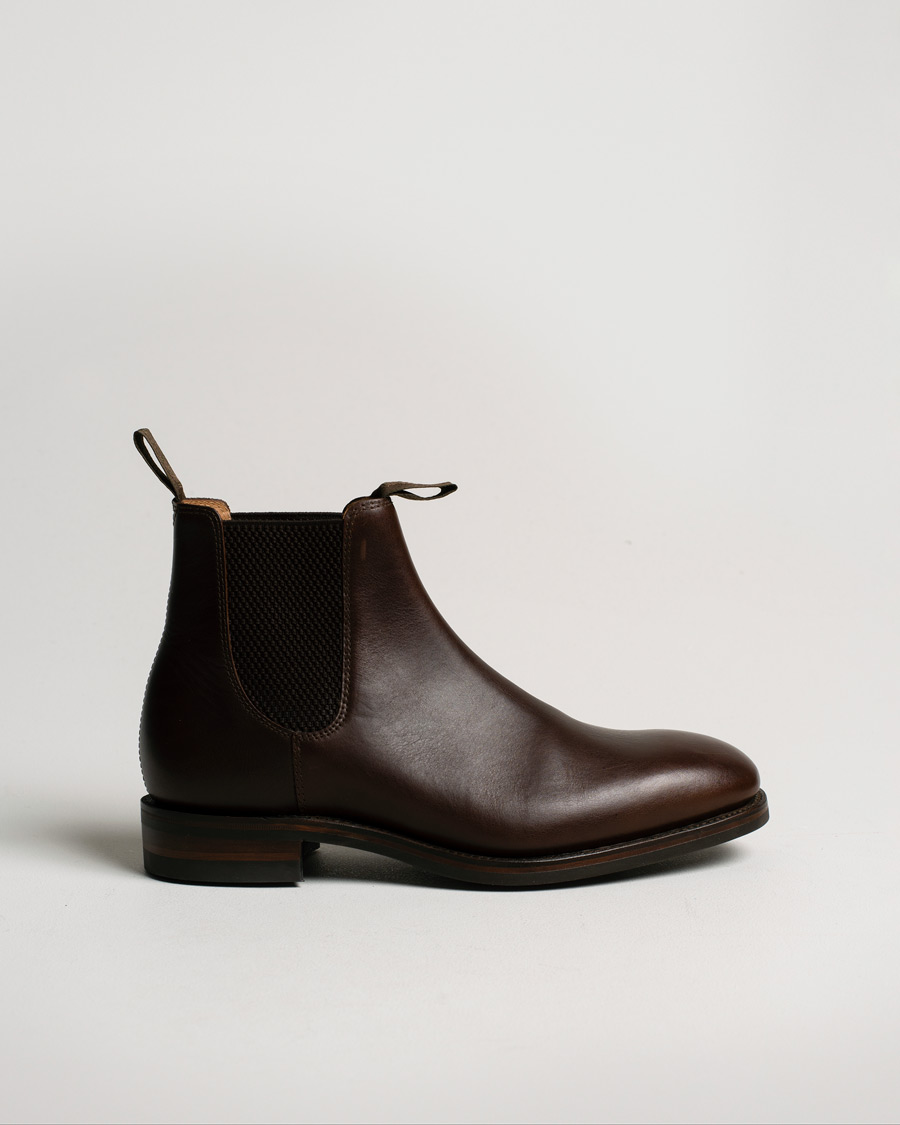 Herren | Loake 1880 Chatsworth Chelsea Boot Dk Brown Waxy Calf | Pre-owned | Loake 1880 Chatsworth Chelsea Boot Dk Brown Waxy Calf