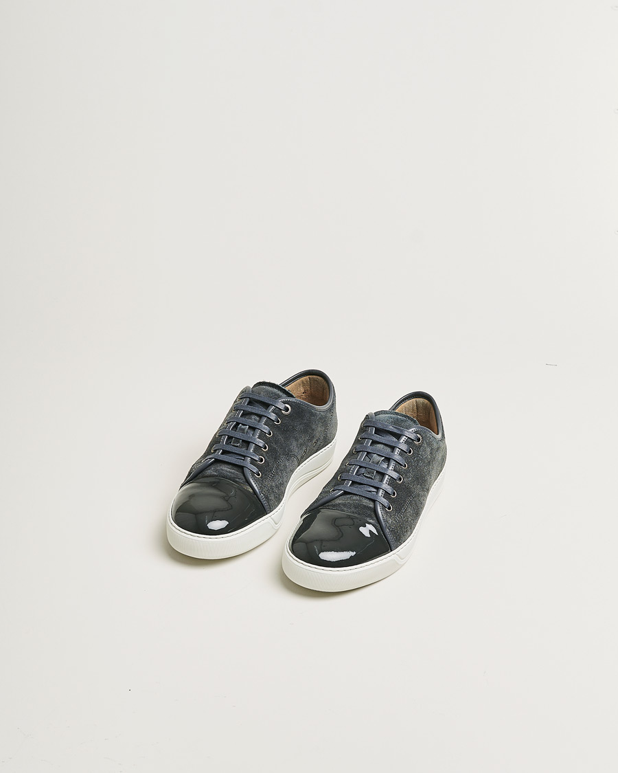 Herren | Lanvin Patent Cap Toe Sneaker Dark Grey | Pre-owned | Lanvin Patent Cap Toe Sneaker Dark Grey