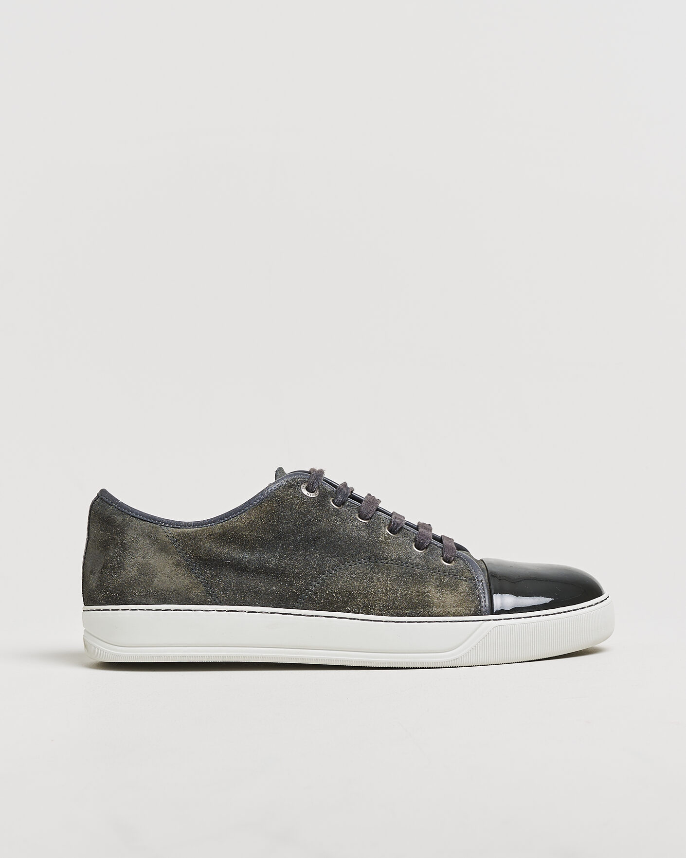 Herren | Pre-owned Schuhe | Pre-owned | Lanvin DBB1 Patent Cap Toe Sneaker Dark Grey UK10 - EU44