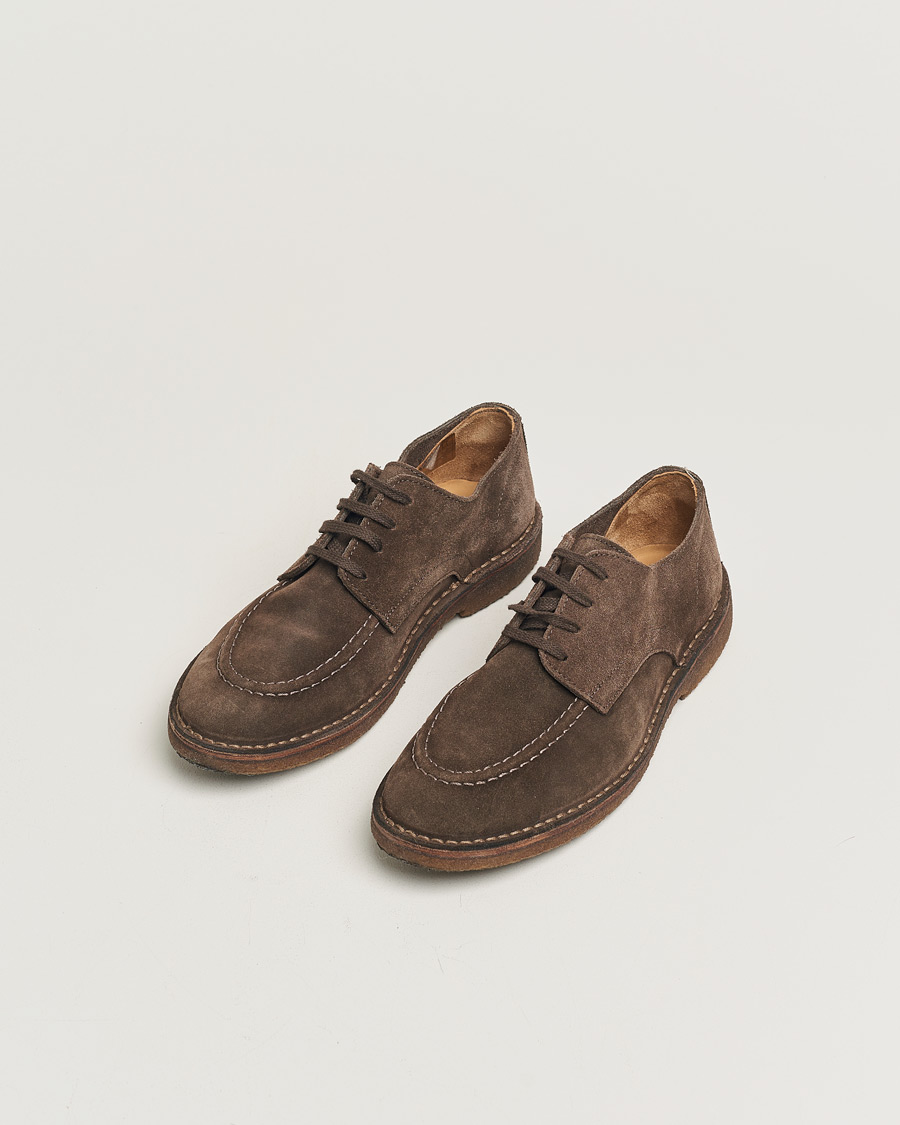 Herren | Drake's Chard Derby Dark Brown Suede 43 | Pre-owned | Drake's Chard Derby Dark Brown Suede 43