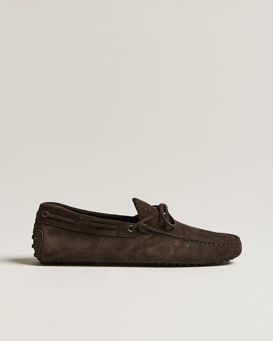 Herren | Pre-owned Schuhe | Pre-owned | Tod's Lacetto Gommino Carshoe Dark Brown Suede UK8 - EU42