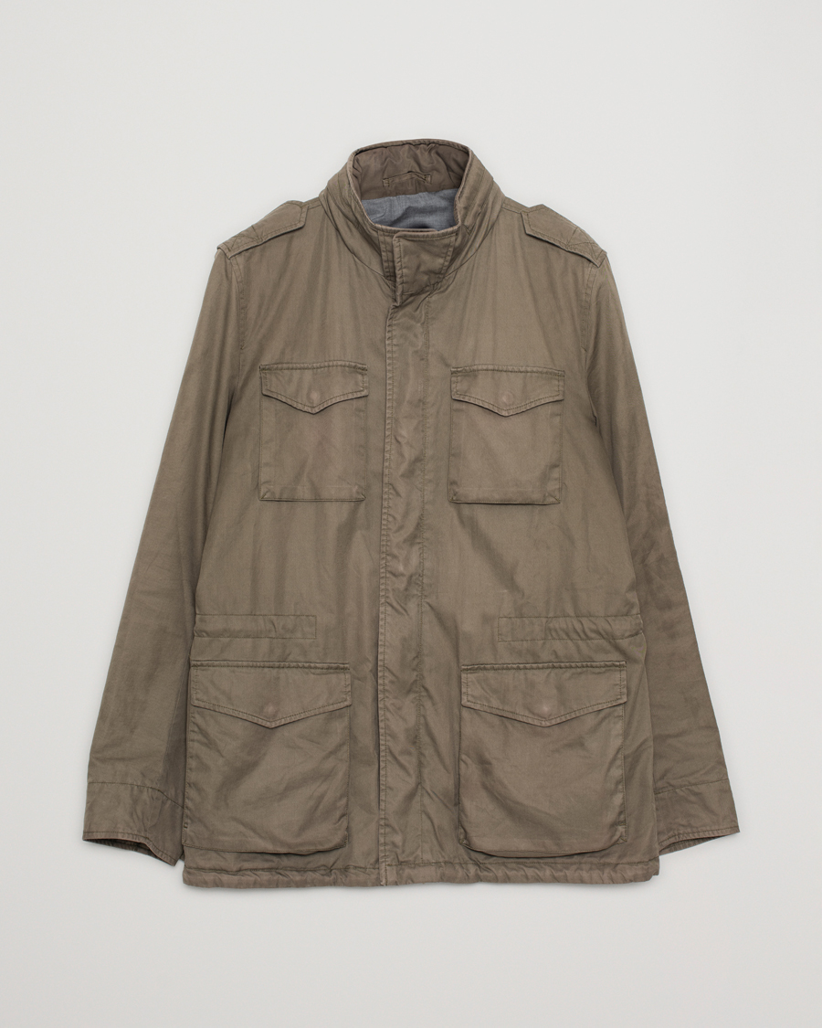 Herren | Jacken | Pre-owned | Herno Cotton Field Jacket Army Green