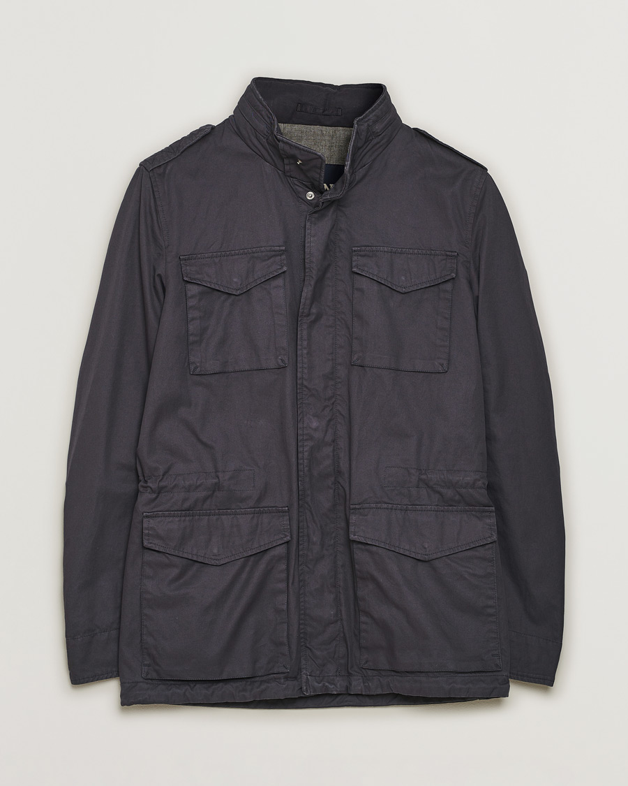 Herren | Jacken | Pre-owned | Herno Cotton Field Jacket Navy