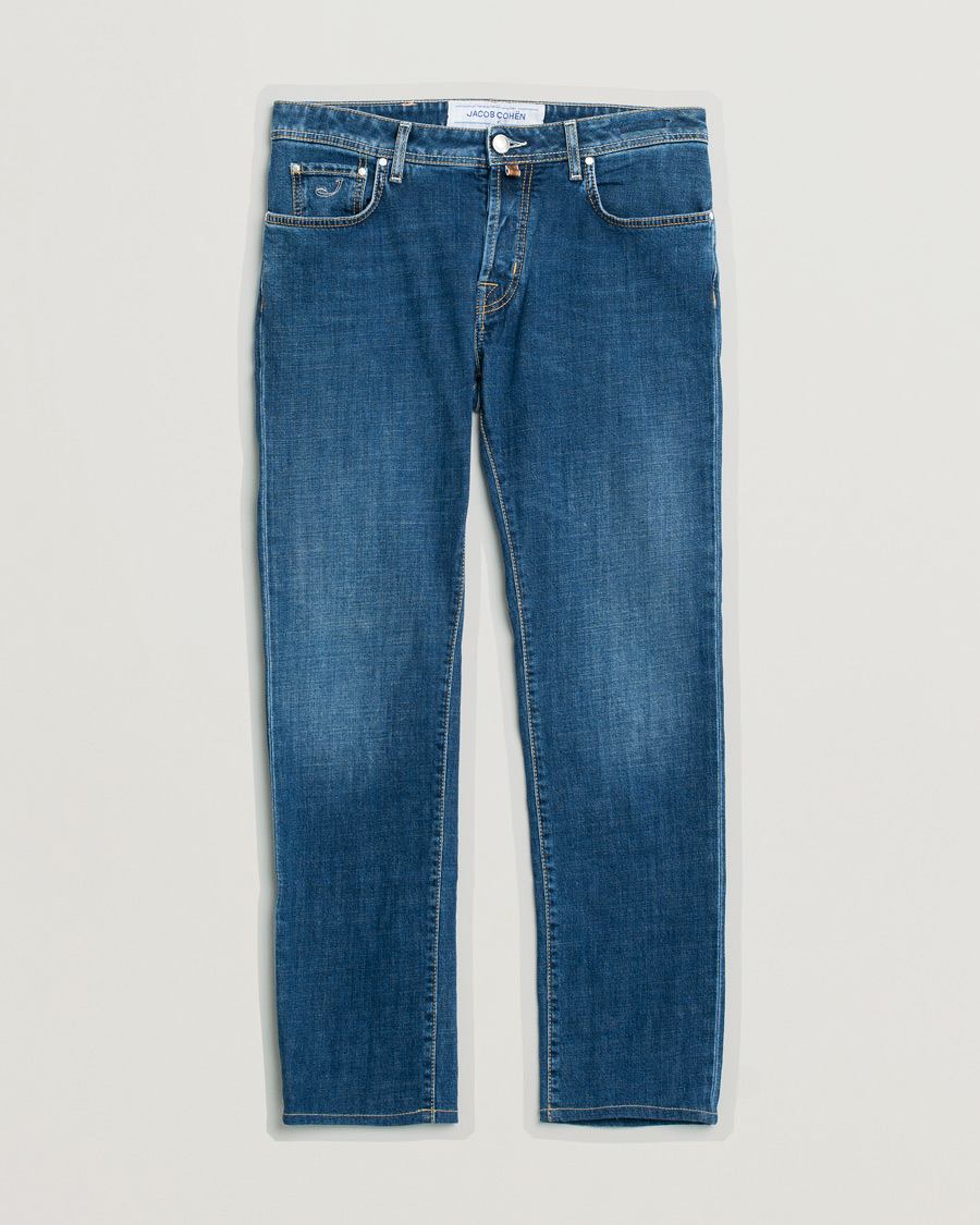 Herren | Jeans | Pre-owned | Jacob Cohën 688 Slim Fit Jeans Mid Blue