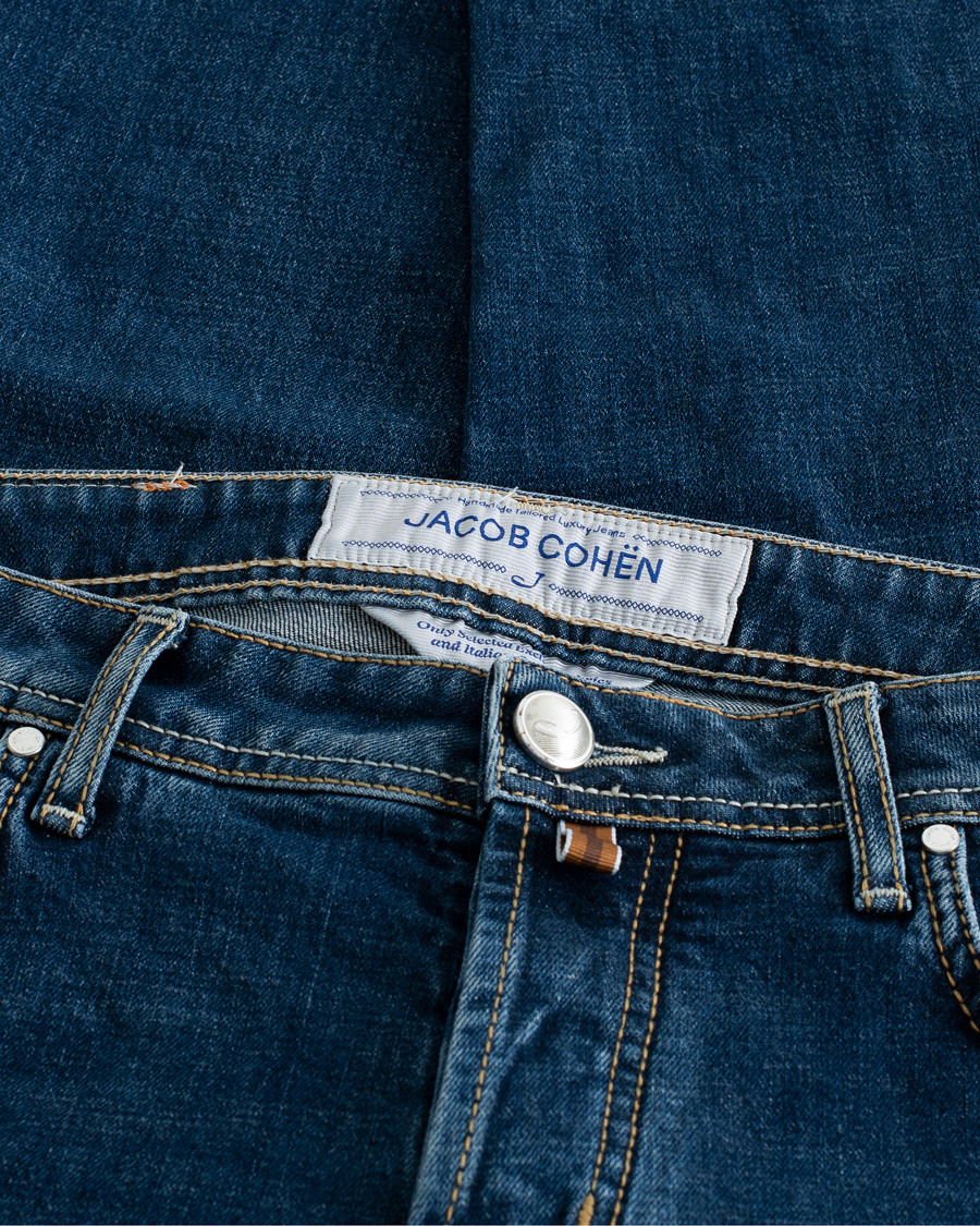 Herren | Jeans | Pre-owned | Jacob Cohën 688 Slim Fit Jeans Mid Blue