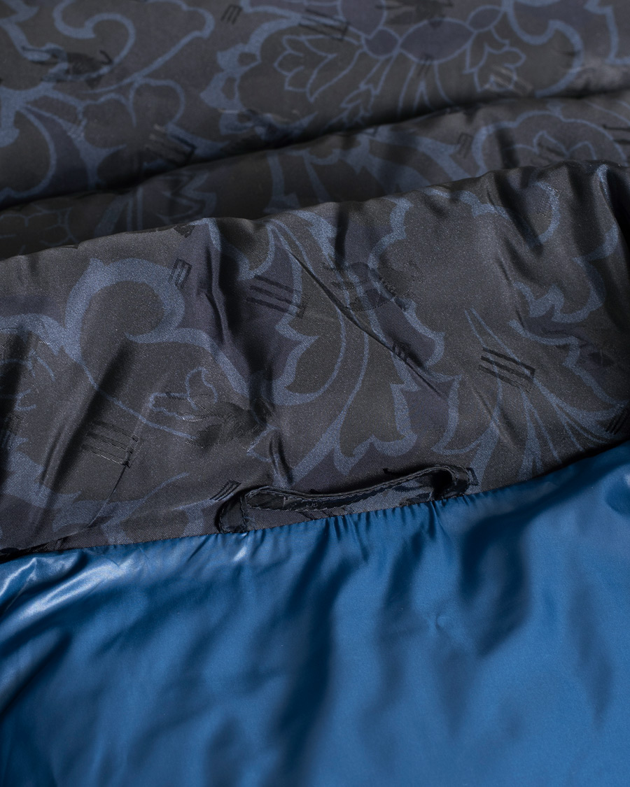 Herren | Etro Patterned Down Jacket Navy XL | Pre-owned | Etro Patterned Down Jacket Navy XL