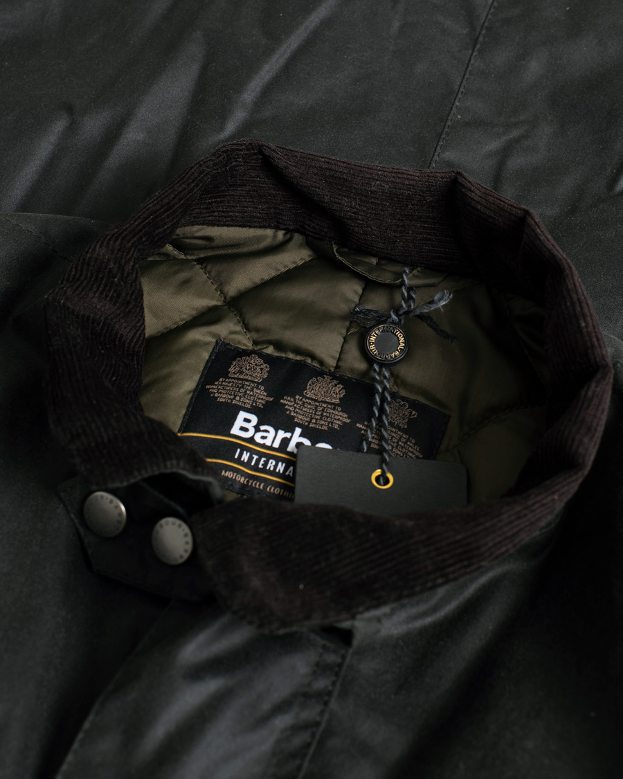 Herren | Barbour International Duke Jacket Sage | Pre-owned | Barbour International Duke Jacket Sage