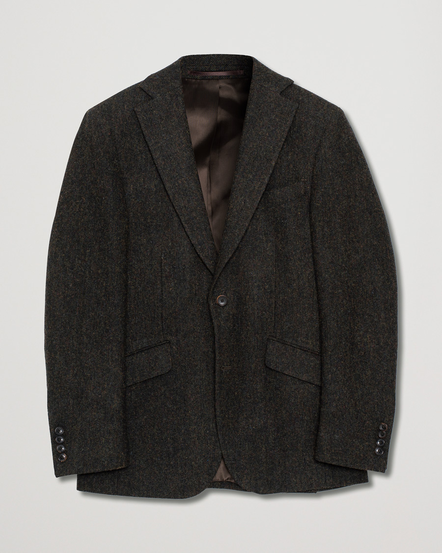 Herren | Sakkos | Pre-owned | Walker Slater Edward Wool Donegal Blazer Dark Brown