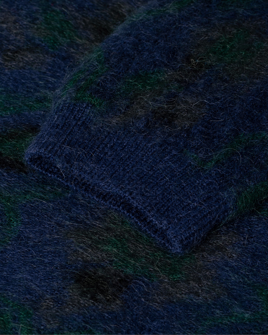 Herren | Pullover | Pre-owned | BEAMS PLUS Botanical Jacquard Cardigan Navy