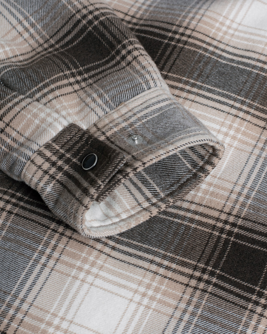 Herren | Jacken | Pre-owned | BEAMS PLUS Quilted Open Collar Jacket Brown Check