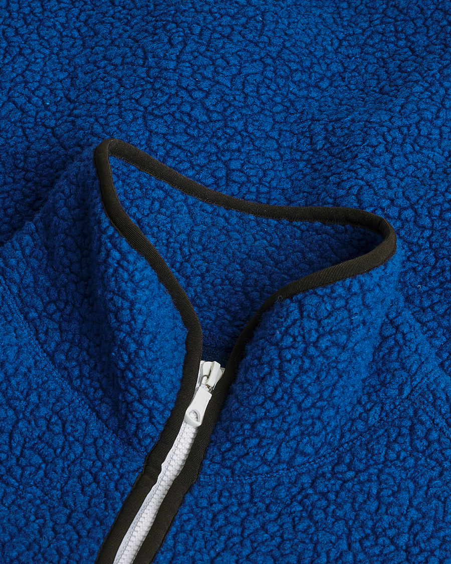 Herren | Drake's Rib BRib Bound Fleece Jacket Blue | Pre-owned | Drake's Rib BRib Bound Fleece Jacket Blue