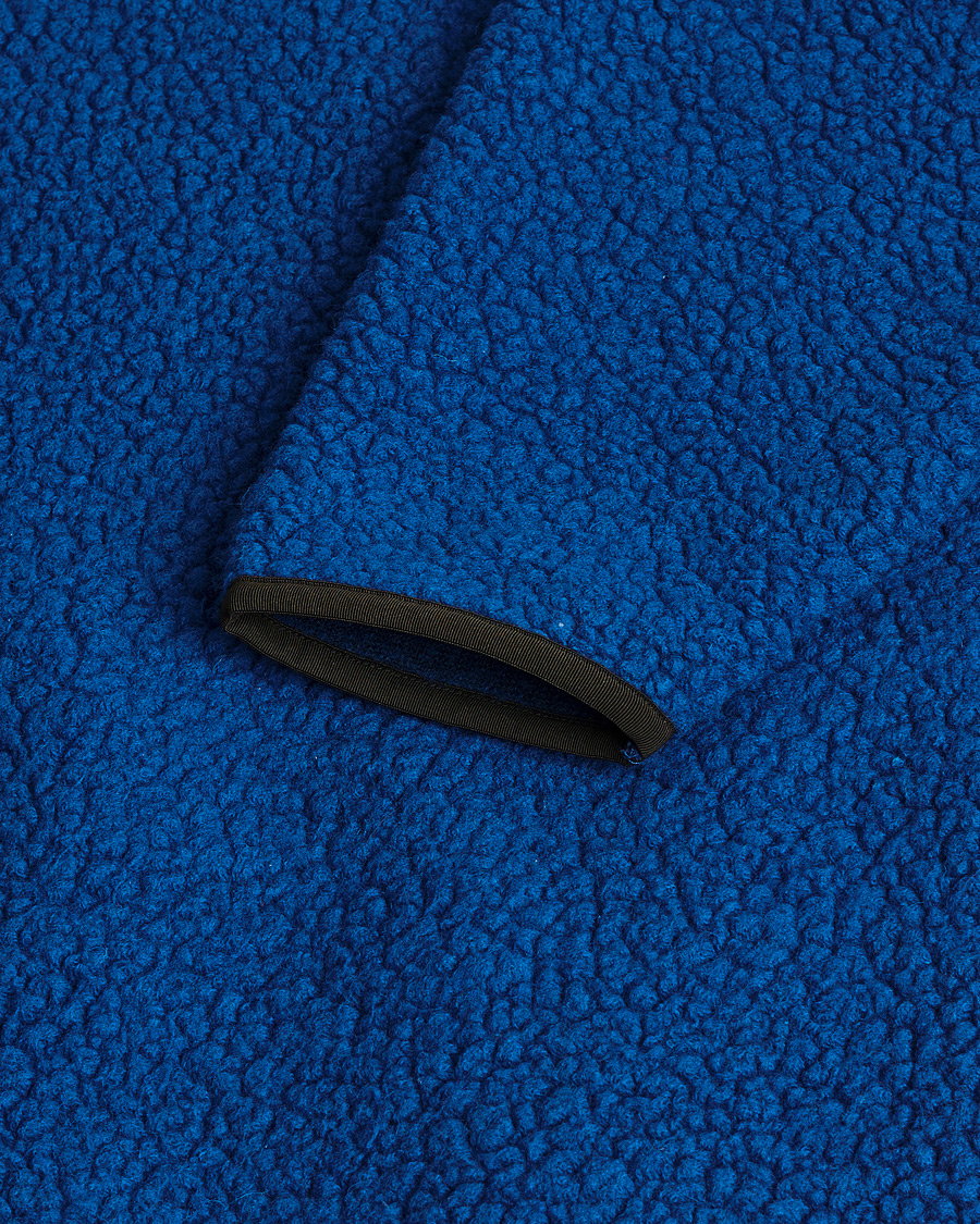 Herren | Drake's Rib BRib Bound Fleece Jacket Blue | Pre-owned | Drake's Rib BRib Bound Fleece Jacket Blue