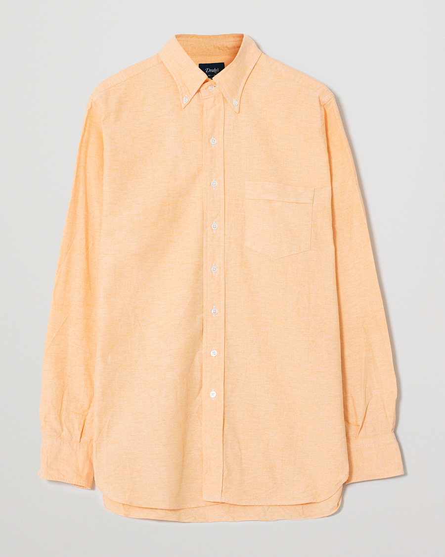 Herren | Hemden | Pre-owned | Drake's Button Down Oxford Shirt Orange 42 - L