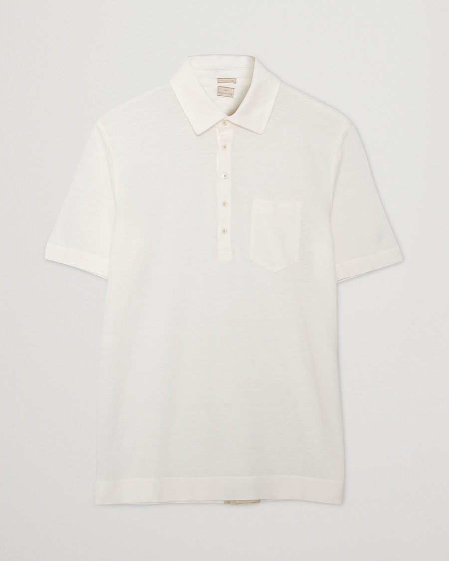 Herren | Poloshirts | Pre-owned | Massimo Alba Wembley Linen Polo White
