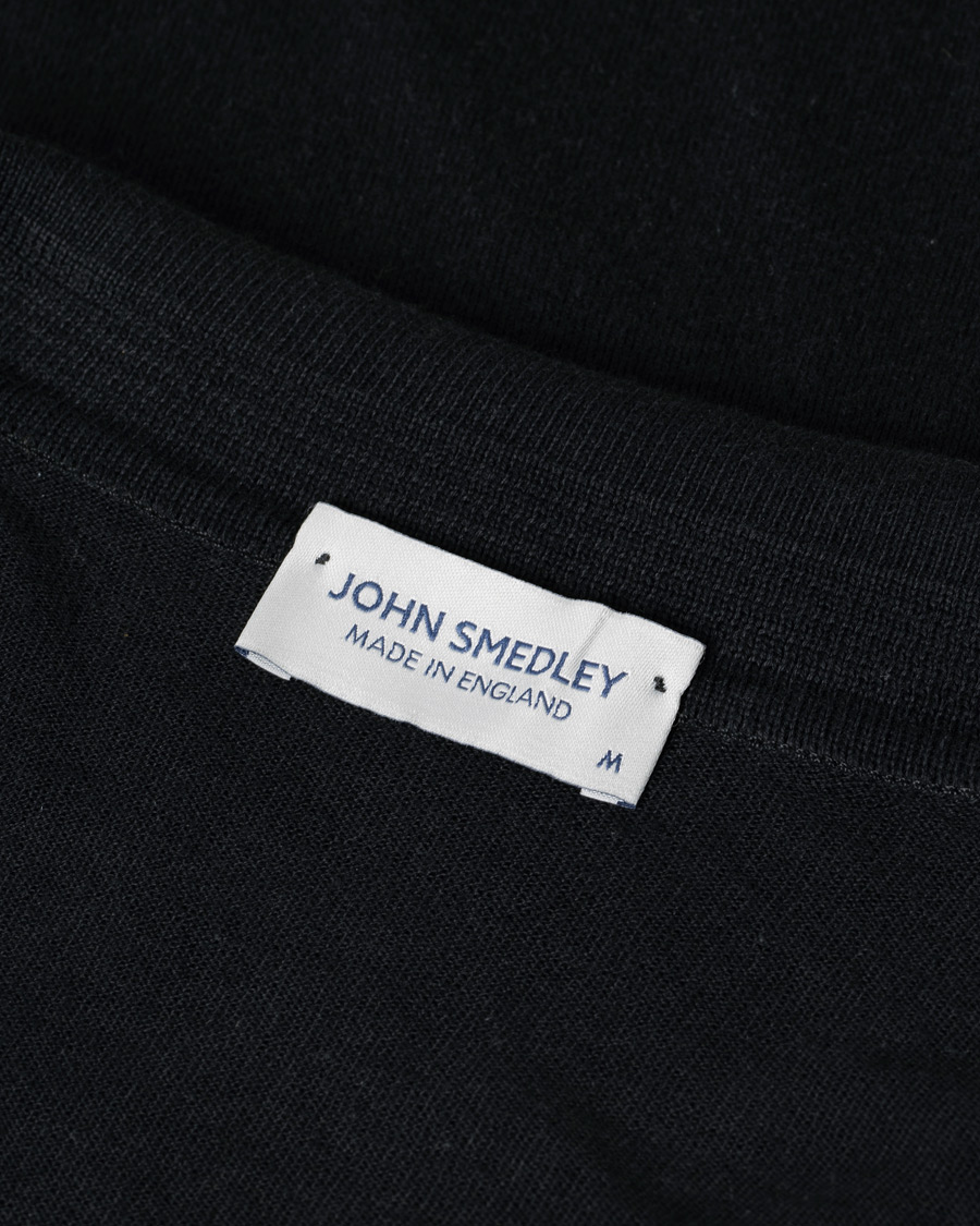 Herren | Poloshirts | Pre-owned | John Smedley Adrian Slim Fit Sea Island Polo Black