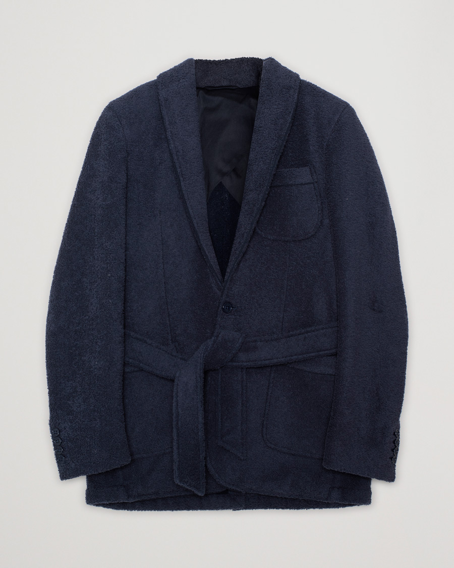 Herren | Pullover | Pre-owned | Orlebar Brown Darvill Cotton Terry Cardigan Ink