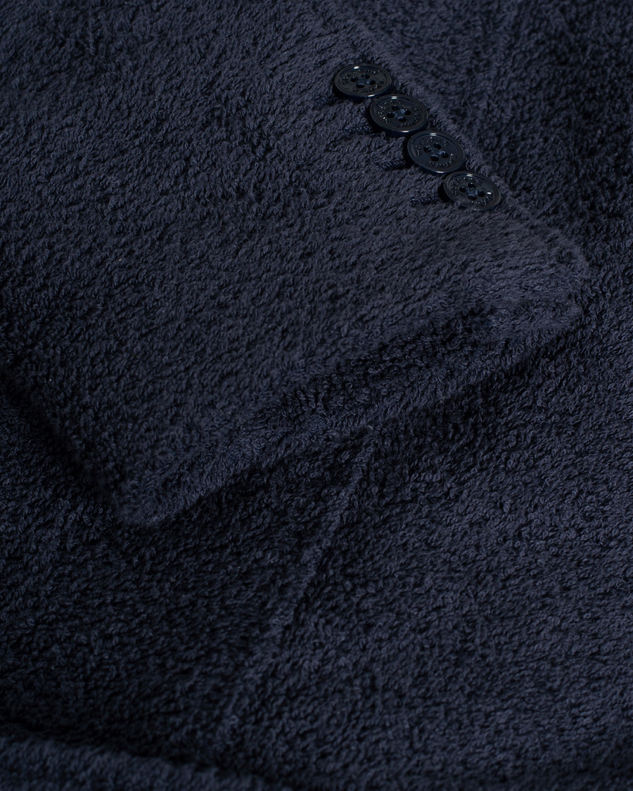 Herren | Pullover | Pre-owned | Orlebar Brown Darvill Cotton Terry Cardigan Ink