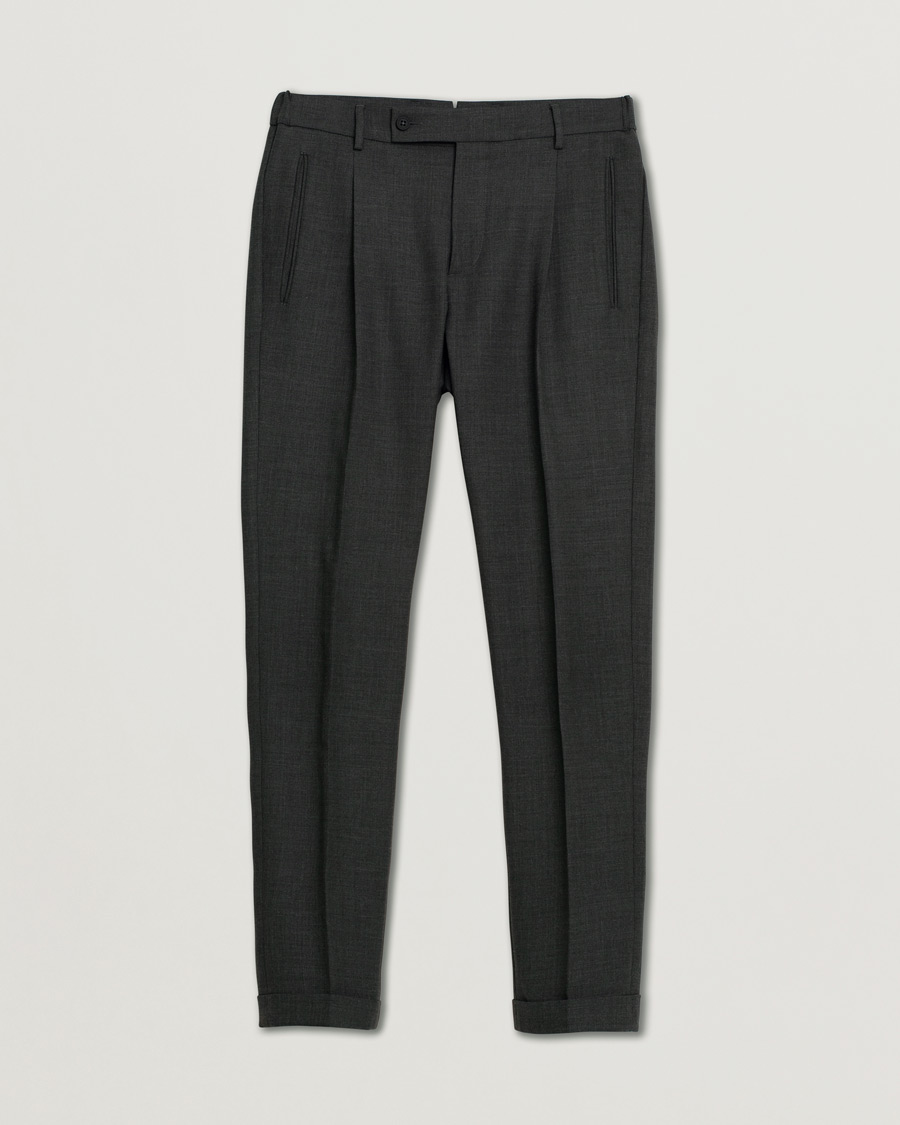 Herren | Hosen | Pre-owned | Berwich Retro Elax Wool Trousers Dark Grey 46