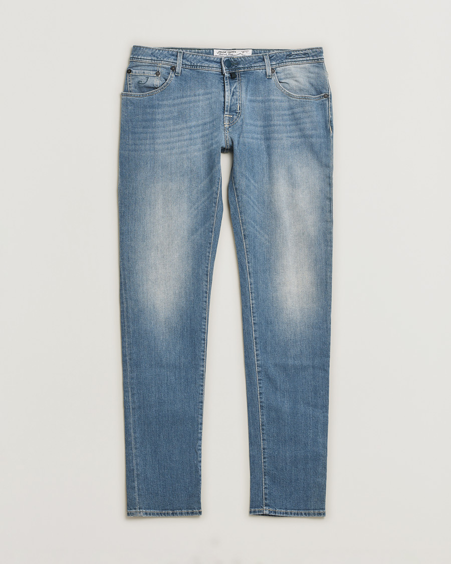 Herren | Jeans | Pre-owned | Jacob Cohën Nick 622 Slim Fit Stretch Jeans Light Blue W38