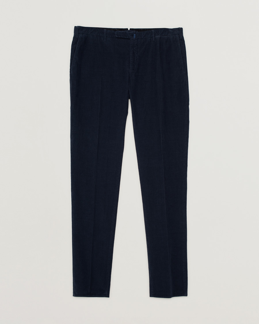 Herren | Hosen | Pre-owned | Incotex Slim Fit Soft Corduroy Trousers Navy