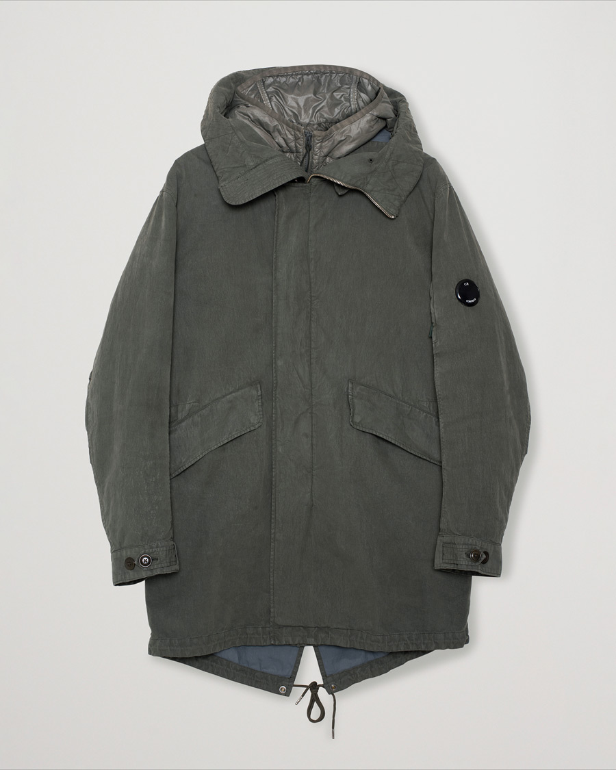 Herren | Jacken | Pre-owned | C.P. Company 50 Fili Garment Dyed Cotton/Nylon 2 in 1 Parka Green