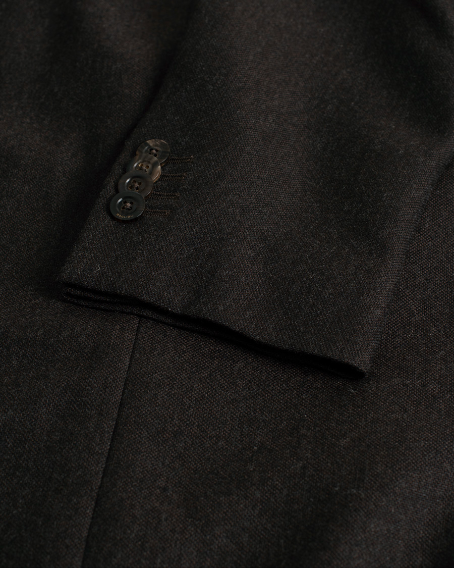 Herren | Boglioli K Jacket Wool Hopsack Blazer Dark Brown | Pre-owned | Boglioli K Jacket Wool Hopsack Blazer Dark Brown