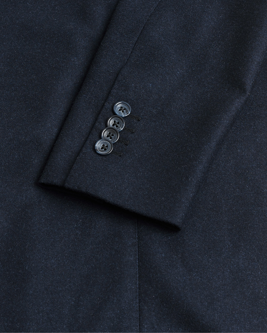 Herren | Pre-owned Sakkos | Pre-owned | Rose & Born Flannel Double Breasted Blazer Navy 48