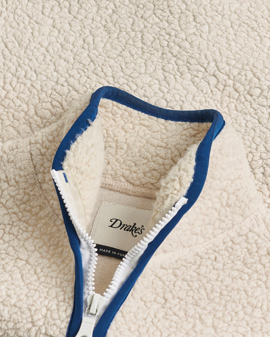 Herren | Pre-owned Jacken | Pre-owned | Drake's Zip Through Fleece Vest Ecru S