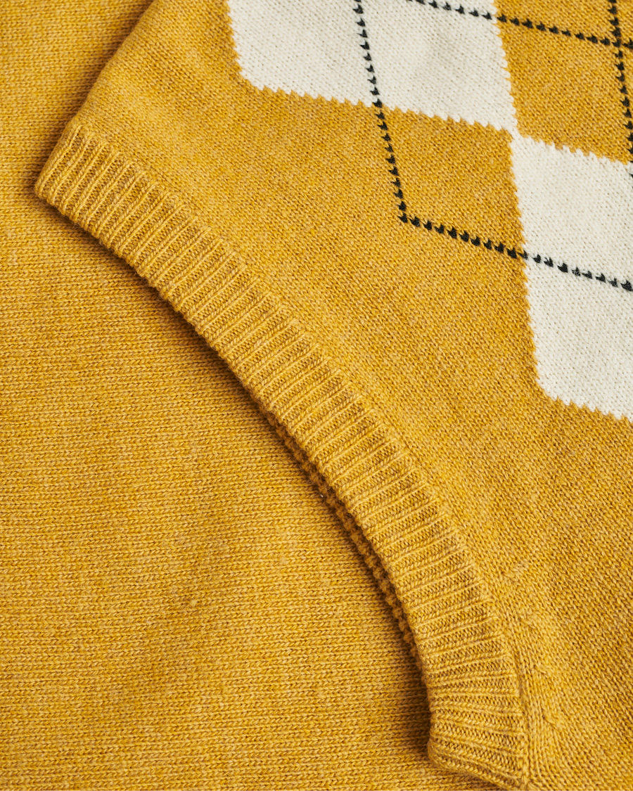 Herren | Pre-owned Pullover | Pre-owned | Marni Shetland Argyle Knit Vest White/Yellow 48
