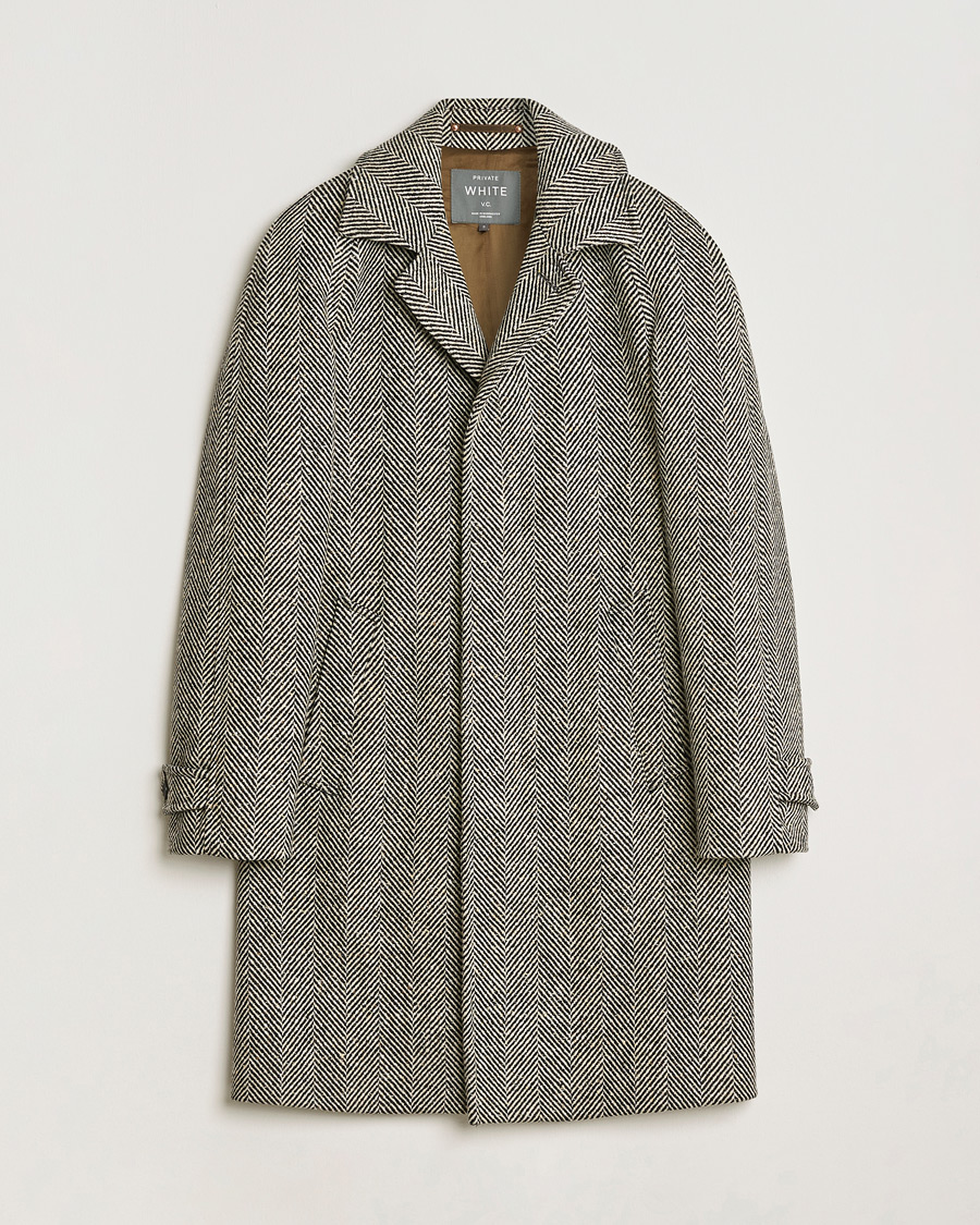 Herren | Pre-owned Jacken | Pre-owned | Private White V.C. Raglan Wool Coat Black & Cream 2 - XS
