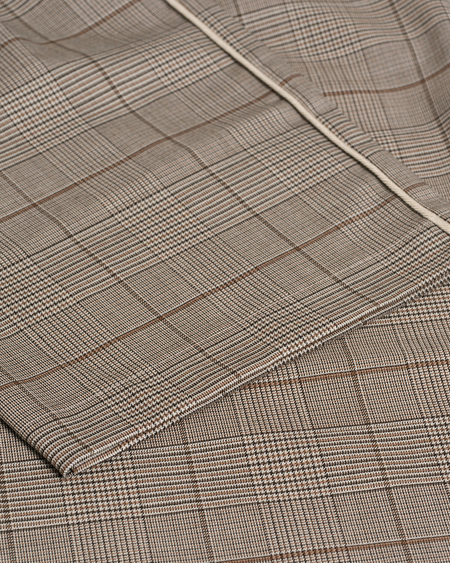 Herren | Hosen | Pre-owned | Drôle de Monsieur Wool Drawstring Trousers Brown Check