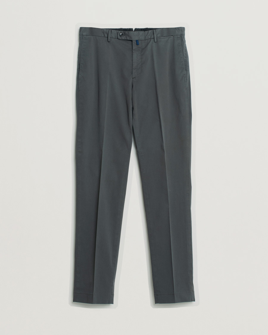 Herren | Incotex Regular Fit Comfort Chinos Charcoal | Pre-owned | Incotex Regular Fit Comfort Chinos Charcoal