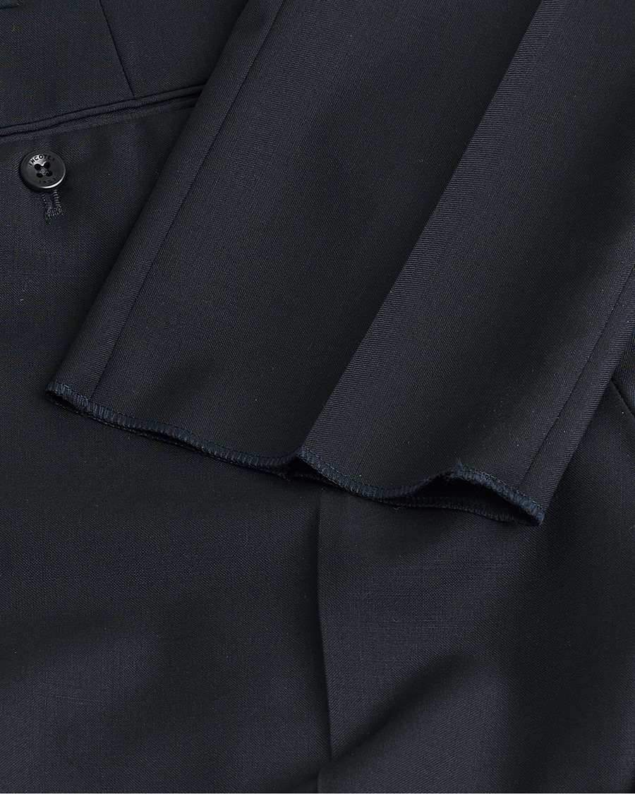 Herren | Incotex Slim Fit Tropical Wool Trousers Navy 48 | Pre-owned | Incotex Slim Fit Tropical Wool Trousers Navy 48